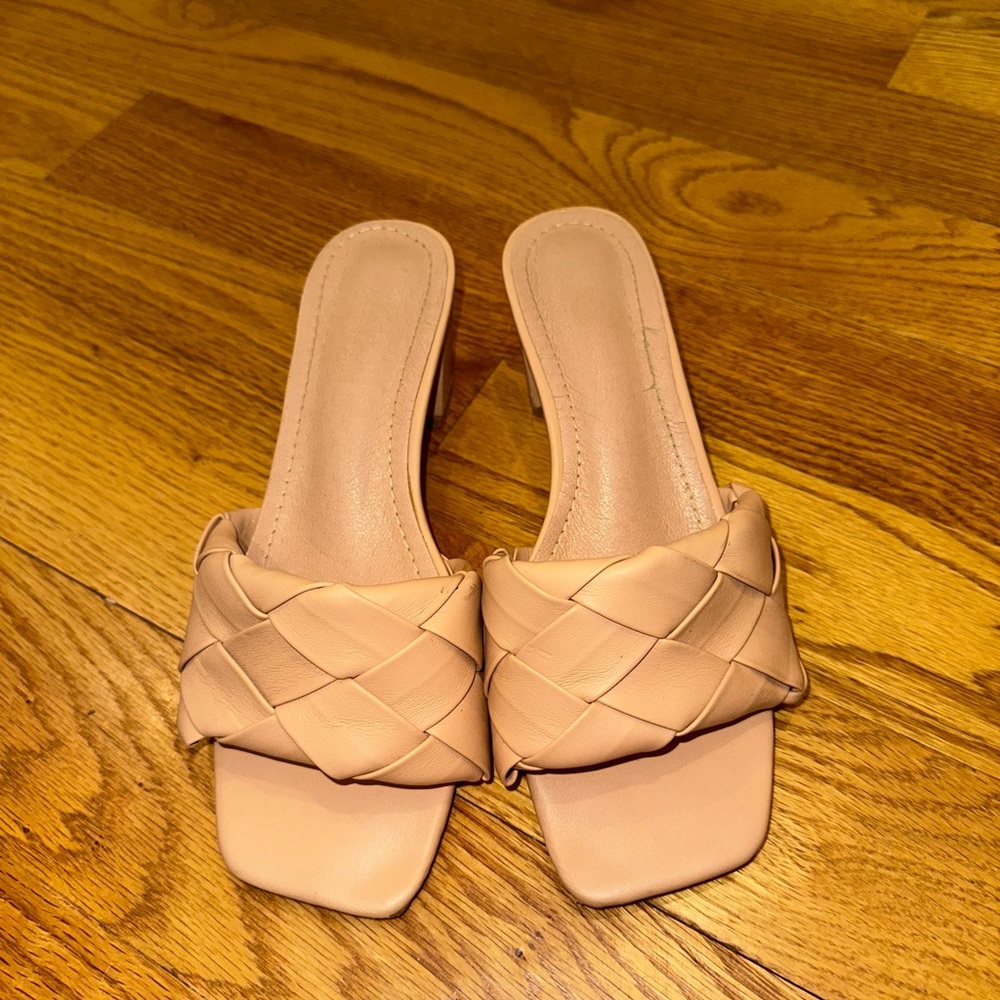 Women's Woven Slide Sandals - Cream